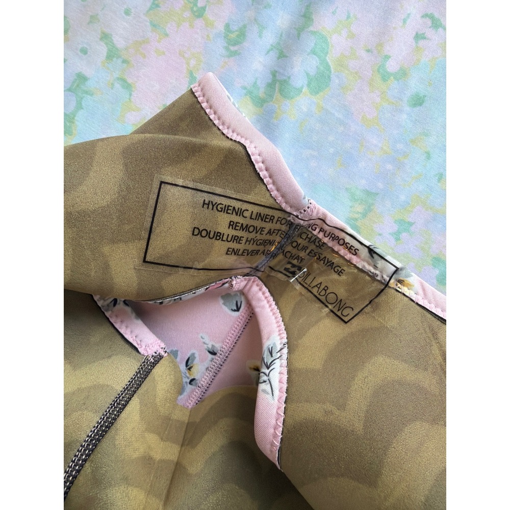 NWOT Billabong | Salty Dayz Wetsuit Springsuit 6 Pink Longsleeve Front Zip - Picture 7 of 7